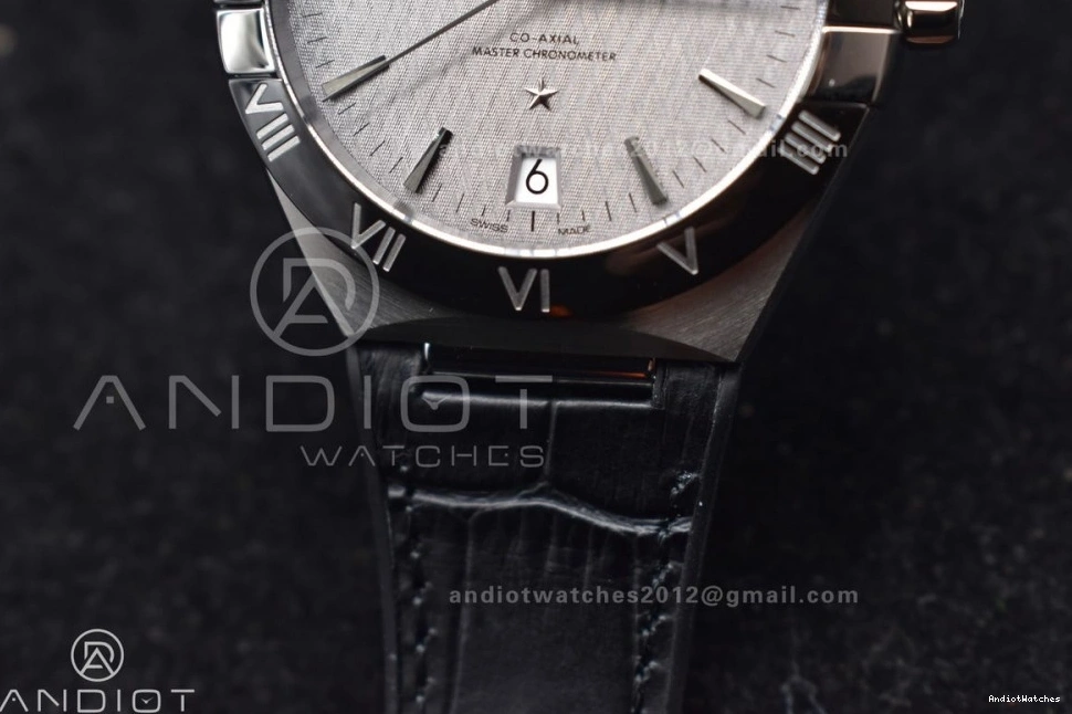 418 Gummy Dial Sophisticated Super Edition Strap A8900 Gray SS 1:1 Black Best on Constellation SBF Clone 0409